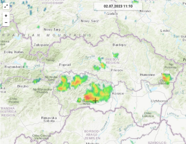 zdroj: imeteo.sk/iradar