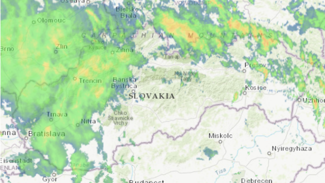 zdroj: imeteo.sk/iradar