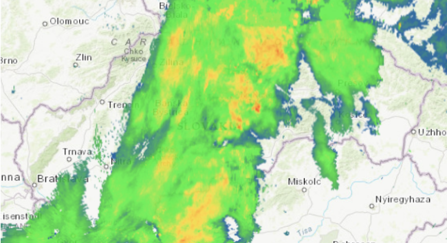 zdroj: imeteo.sk/iradar