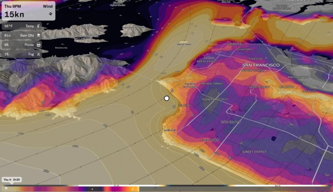 Detailná mapa oblasti San Francisco Bay Area, zdroj: Atmo