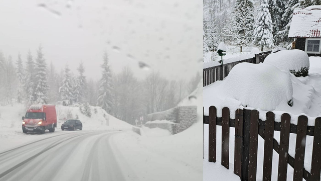 Situácia je čoraz horšia. Sever zasypáva sneh, napadlo už 40 cm