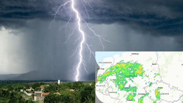 Búrky už štartujú a dokonca vydali výstrahy pred dažďom. Večer naberú v Nemecku a v Česku búrky na sile