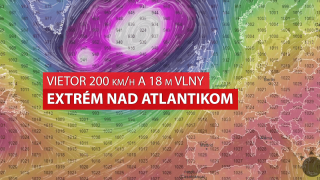 Dennis môže priniesť vietor o sile 200 km/h a až 18 m vlny