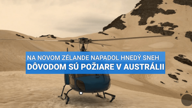 VIDEO: Dym z požiarov v Austrálii. Na Novom Zélande napadol hnedý sneh