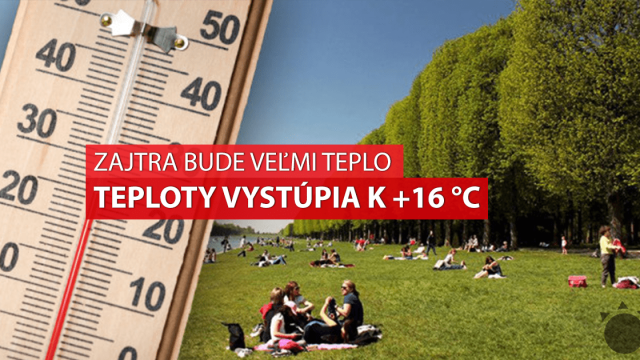 Na západe môže byť zajtra až +16 °C, vo Viedni +20 °C