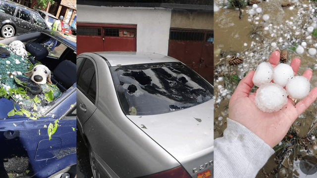 VIDEO: Extrémne krupobitie dnes v Rumunsku ničilo autá