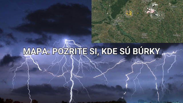 Slovensko zažíva prvé jarné BÚRKY a tvoria sa ďalšie. Pozrite si na MAPE, kde sú