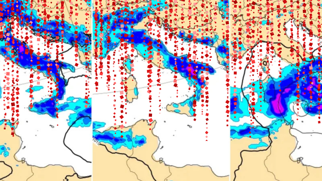 Južnú Európu bičuje silný stredomorský cyklón. Bonusom je „červený dážď“