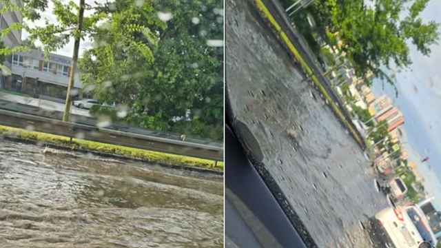 Frekventovaná časť Nitry je ráno pod vodou. Od západu znova prší, hrozia záplavy