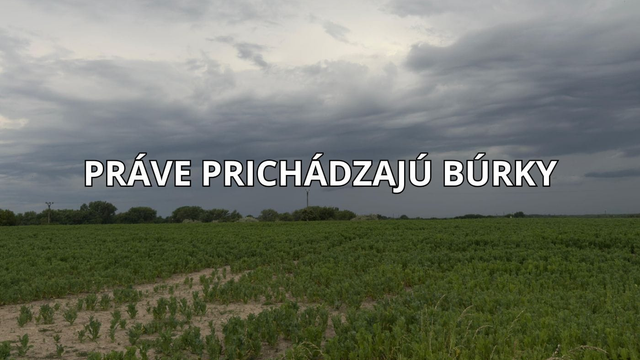 Búrkový systém sa blíži, je za hranicami. Takto to teraz bude vyzerať