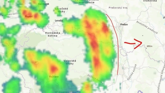 Na východe pozor na líniu búrok, ktorá zasiahne Prešov a Košice