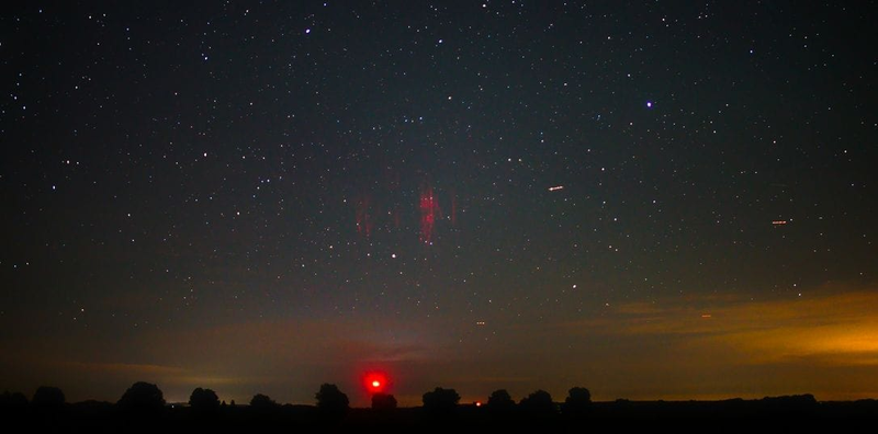 Červení škriatkovia nad Chorvátskom zachytení z Maďarska, zdroj: Dávid Kacs