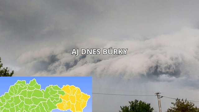 Opäť si dajte pozor na dnešné búrky, a to v týchto oblastiach
