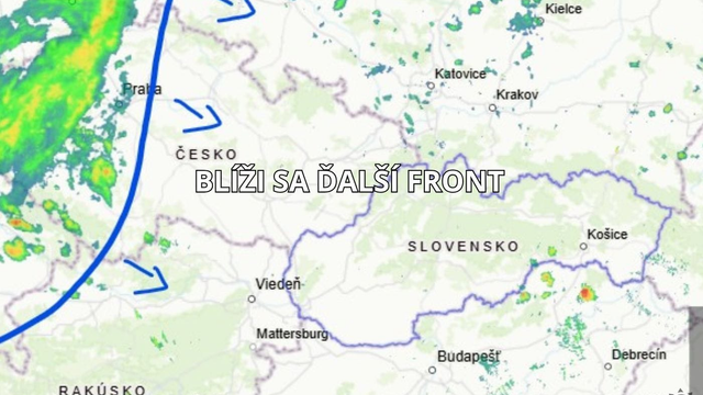 Od severozápadu sa blíži nad Slovensko ďalší front. Čo prinesie?