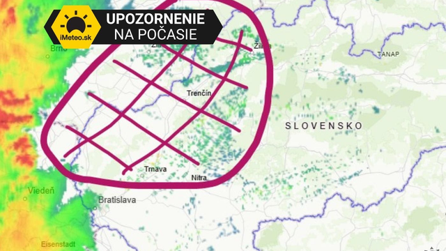 Aktuálna predpoveď búrok a veterného systému naznačuje zmenu