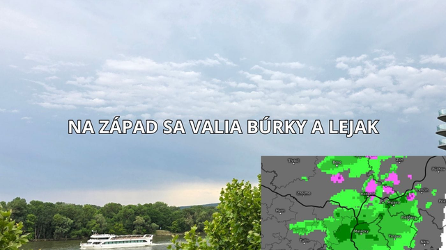 AKTUALITA: Z Rakúska sa valí na západ lejak. Búrky vyčíňajú aj na juhu