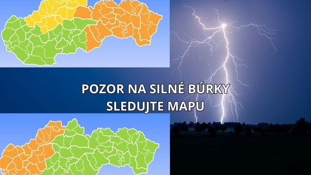 Silné búrky zasiahnu Slovensko – pozrite si, kedy a ktoré kraje