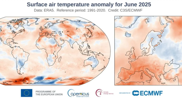Jún 2025: Máme za sebou tretí najteplejší jún v histórii meraní