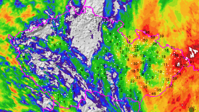 Rieky stúpajú aj v Česku. Za 24 hodín tu spadlo viac ako 100 mm zrážok
