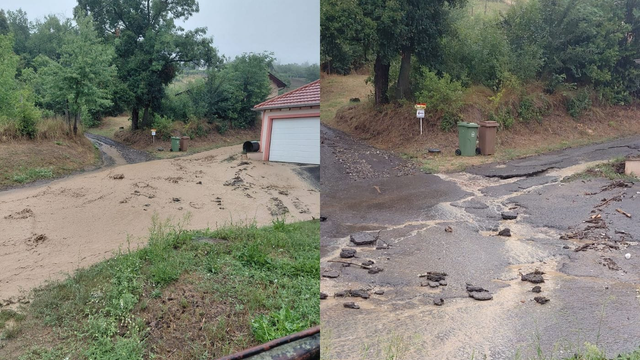 VIDEO: Búrka na juhu zaplavila cesty, voda trhala asfalt