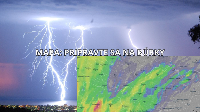 MAPY: Zajtra bude dusno a potom udrú búrky. Zmena prichádza
