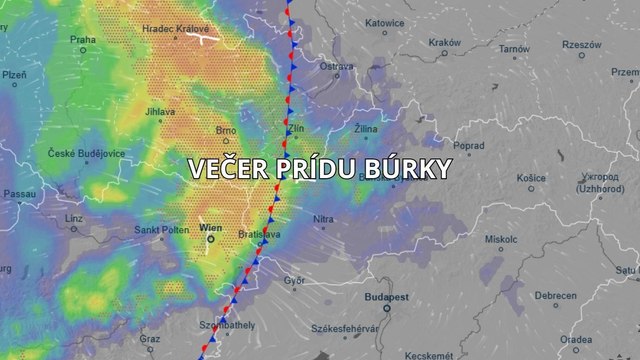 MAPA: Takto vyzerá čerstvá predpoveď búrok. Pozrite si, kedy to začne