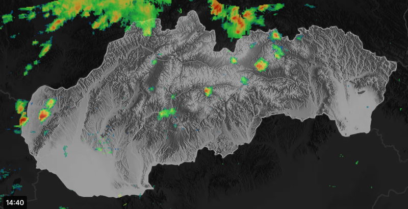aktuálna poloha zrážok