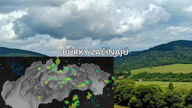 Pozor na búrky, už začínajú. Sledujte preto vývoj na radare