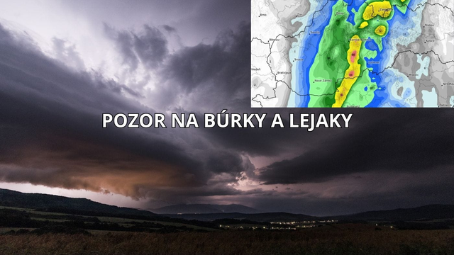 MAPY lejaku: Slovensko zasiahnu búrky a lejak. Kde spadne najviac?