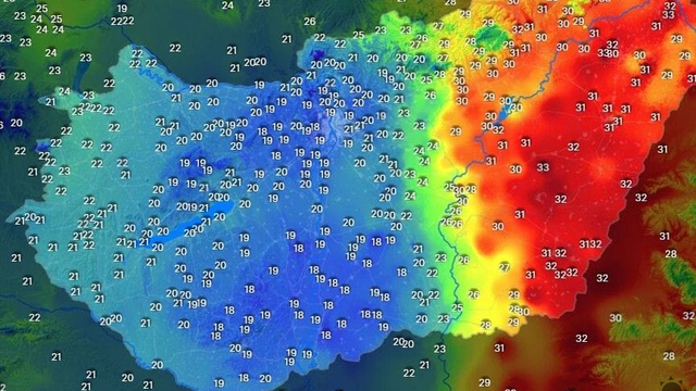Vlniaci sa front rozdelil Maďarsko: na západe jeseň, na východe stále horúce leto