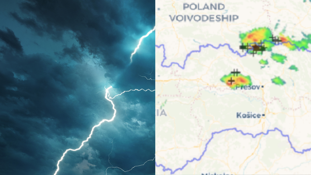 Na Slovensku vznikli prvé búrky. Sledujte radar, kde všade bude dnes búrlivo