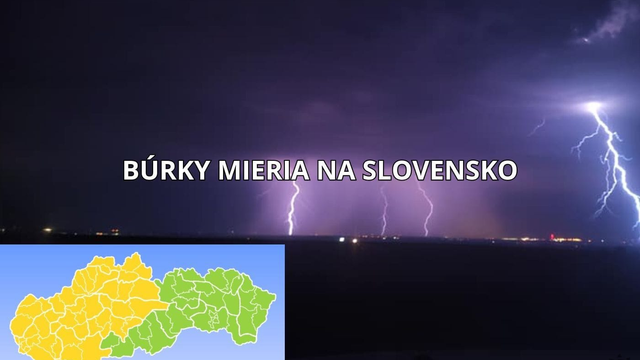 MAPA búrok: Na Slovensko sa rúti hneď niekoľko vĺn búrok