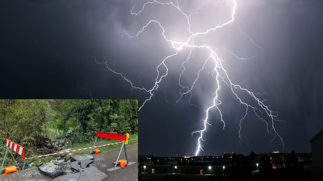 Udrel neuveriteľne silný blesk. Doslova roztrhal pôdu aj asfalt