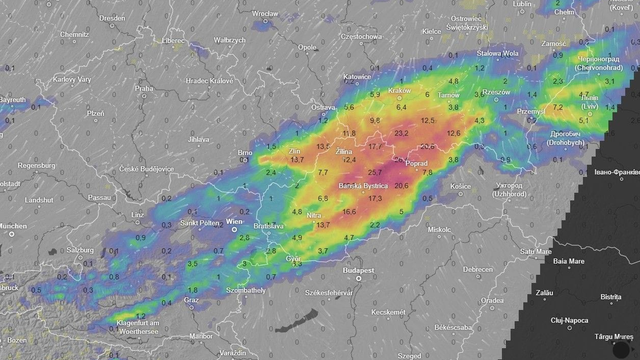 Na Slovensko mieri ďalší front s ďalšou vlnou búrok a lejakov