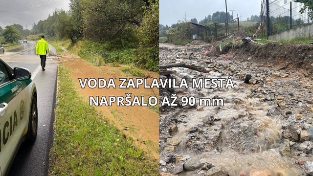 Mestá na severe zatopila voda. Napršalo až 90 mm