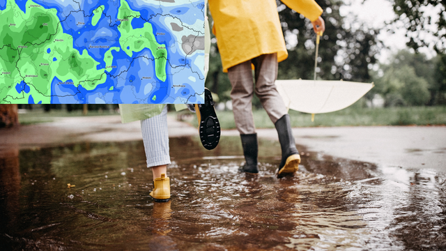MAPA lejaku: Dážď ešte bude pokračovať. Pozrite si, v ktorých okresoch