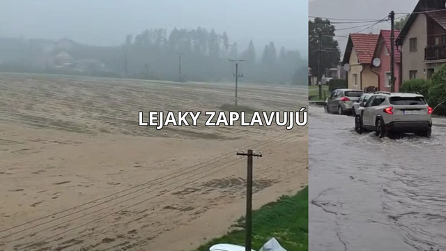 Slovenskom sa ženú čerti. Búrky a výdatné lejaky sú všade a zaplavujú
