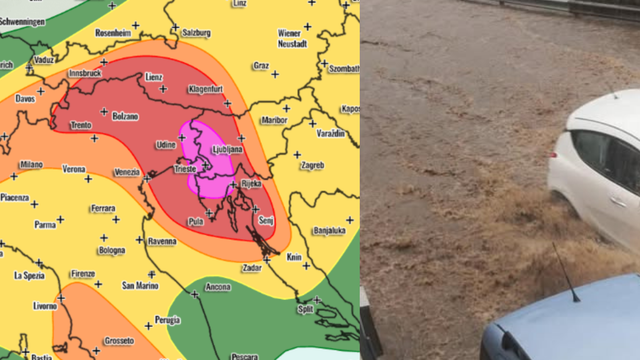 VYSOKÉ RIZIKO extrémnych zrážok s 300 mm platí DNES v severnom Jadrane