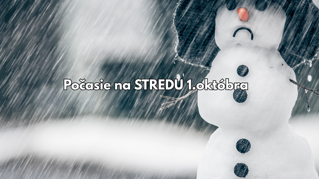 Predpoveď počasia na stredu 1. októbra. Zajtra bude počasie veľmi nepríjemné