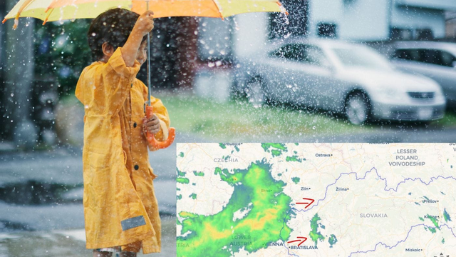 Hranice Slovenska práve prekračujú ďalšie výraznejšie zrážky, hrozia aj búrky