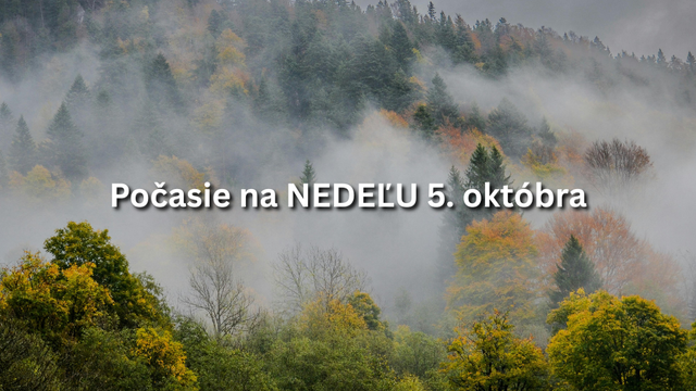 Predpoveď počasia na nedeľu, 5, októbra: Slnko zajtra nečakajte