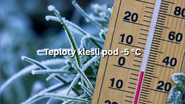 Máme za sebou mrazivú noc. Teplota klesla pod -5 °C
