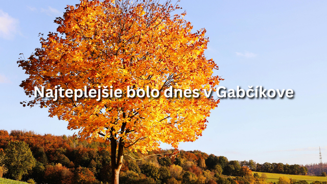 Teploty na Slovensku atakujú +20 °C. Najteplejšie je v Gabčíkove