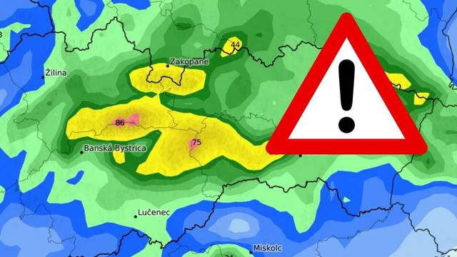 VÝSTRAHY sa zvyšujú: Napršať môže vyše 80 milimetrov