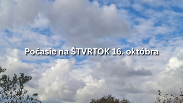 Predpoveď počasia na štvrtok, 16. októbra: Ráno očakávajte hmlu, potom sa miestami vyčasí