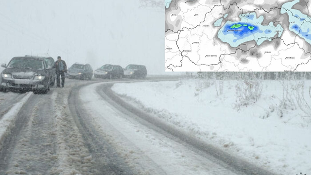 MAPY počasia: Takéto počasie nemá nikto rád. Niekde bude snežiť, inde pršať