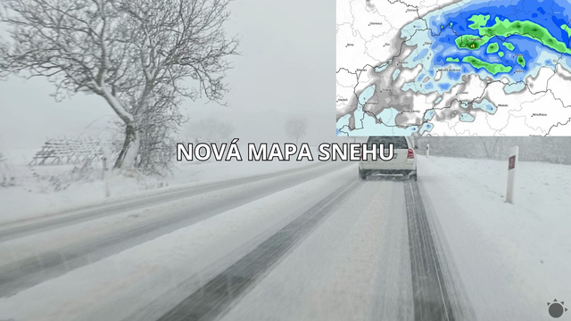 MAPA: Predpoveď snehu sa opäť mení. Takto vyzerá aktuálna predpoveď sneženia