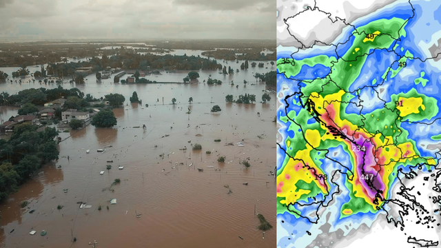 Na Balkán mieria extrémne zrážky a povodne. Do konca týždňa spadne až 450 mm zrážok