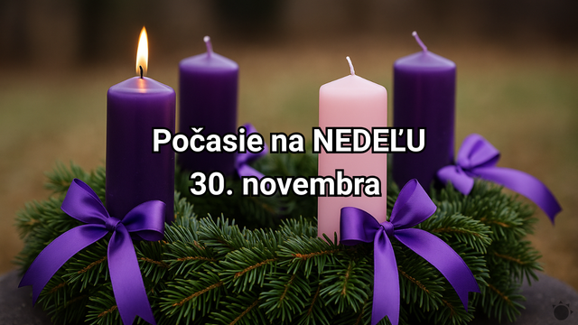Počasie na zajtra, nedeľu 30. novembra: Prvá adventná nedeľa bude pod sivou oblohou
