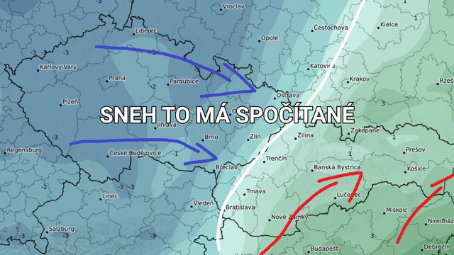 Počasie chystá obrat, príde čľapkanica. Najskôr ešte nasneží, potom sa oteplí a rozprší
